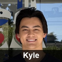 Staff photo of Kyle with the name "Kyle" in white text at the bottom.